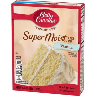 Betty Crocker Vanilla Cake Mix 432g- 12 Pack